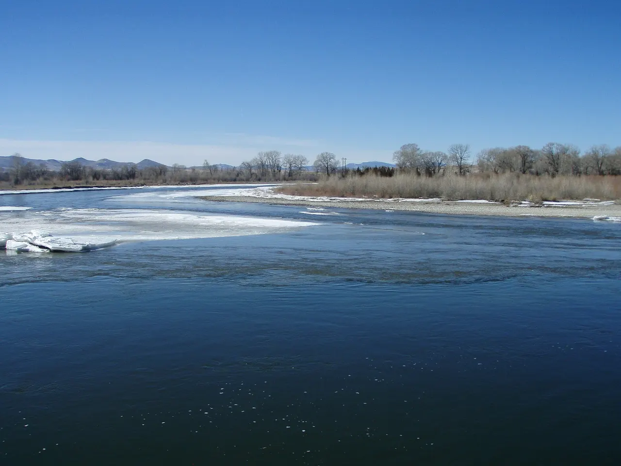 Confluence of the Madison and Jefferson rivers near Three Forks